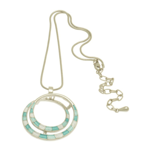 Miss Milly Aqua Spiral Necklace from Pixi Daisy
