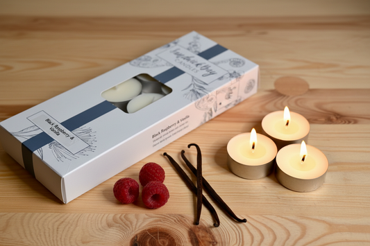Sandwick Bay Black Raspberry & Vanilla tea light candles from Pixi Daisy