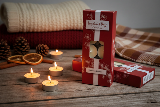 Sandwick Bay Cinnamon & Orange Tea Lights from Pixi Daisy