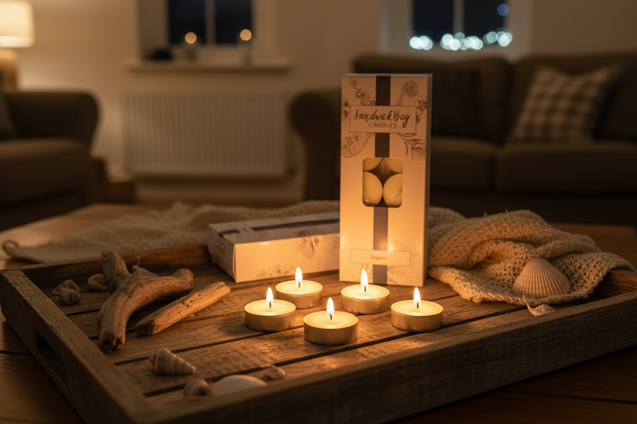 Sandwick Bay Seagrass Tea Lights from Pixi Daisy