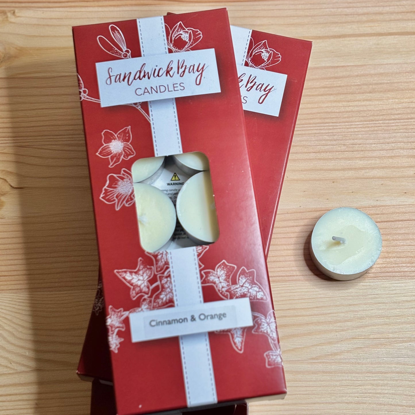 Cinnamon & Orange Tea Light Candles from Pixi Daisy