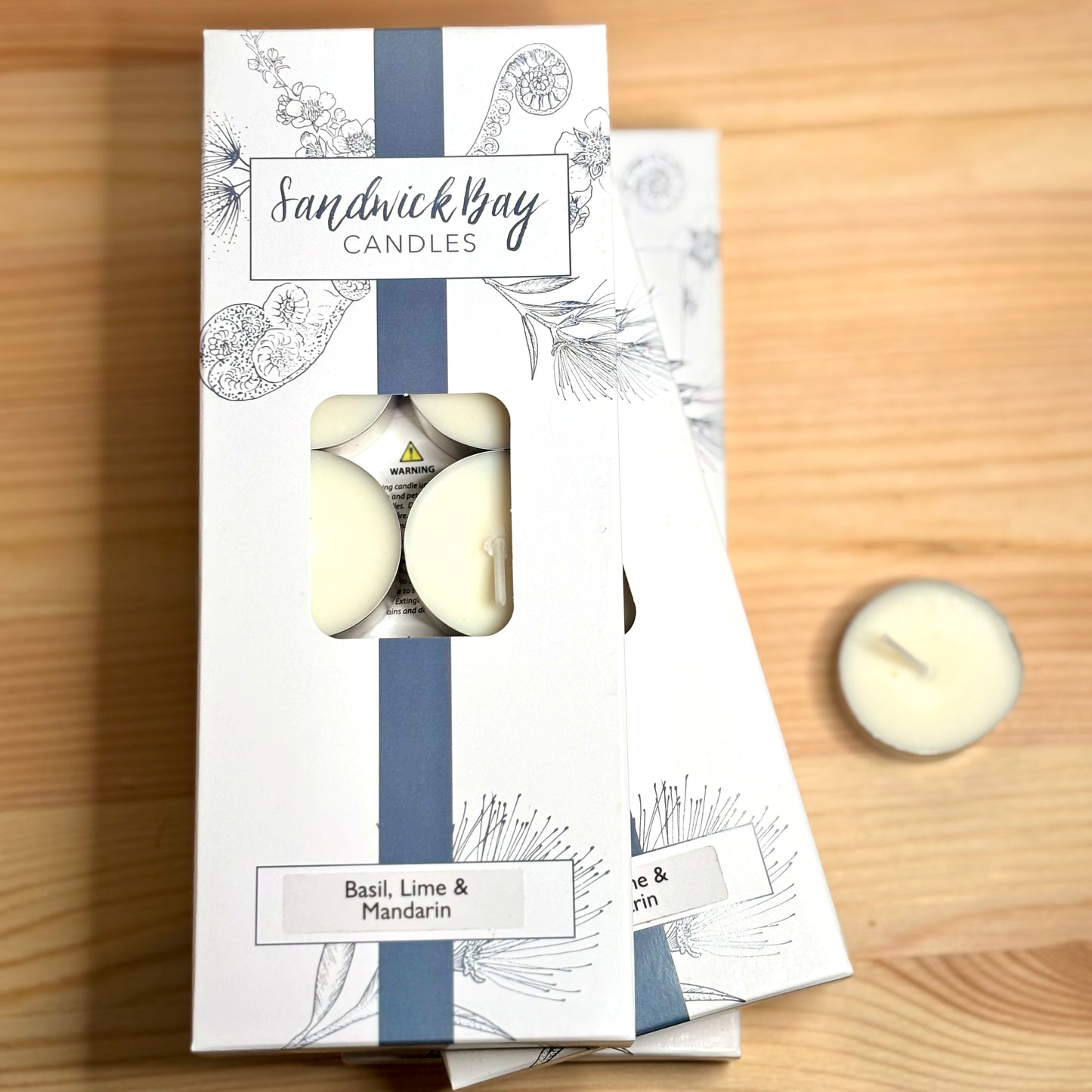 Lime basil & Mandarin tea lights from Pixi Daisy