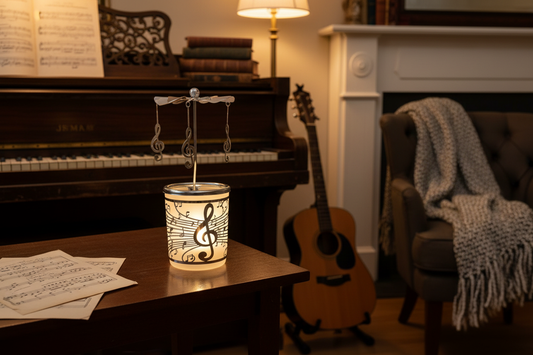 Musical notes carousel tea light holder from pixi daisy