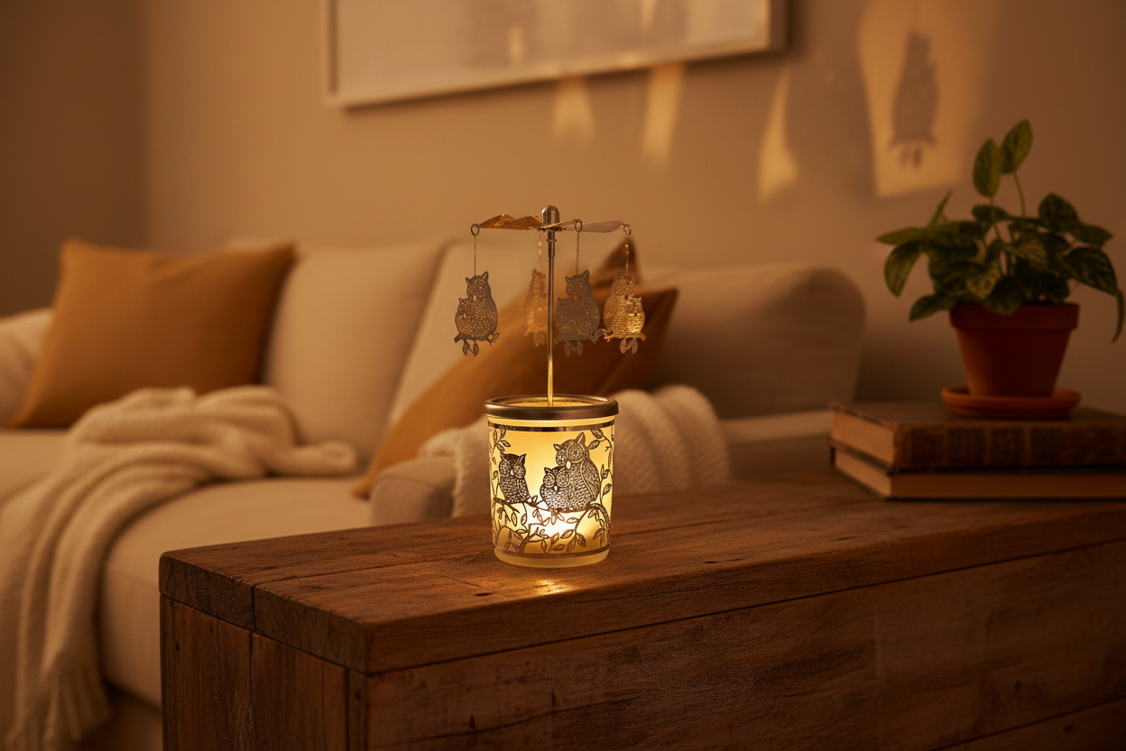 Owl carousel tea light holder from Pixi Daisy