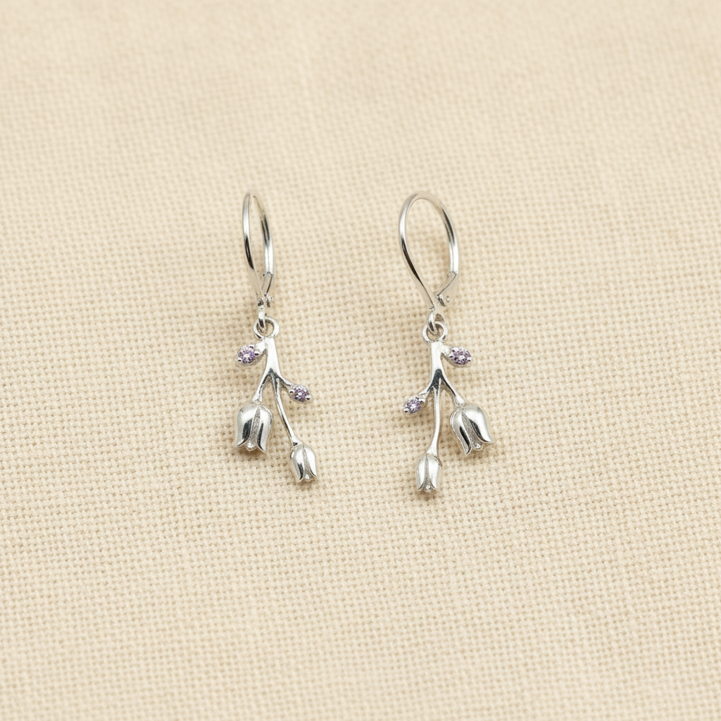 Tulip Branch Hook Earrings - pixi daisy