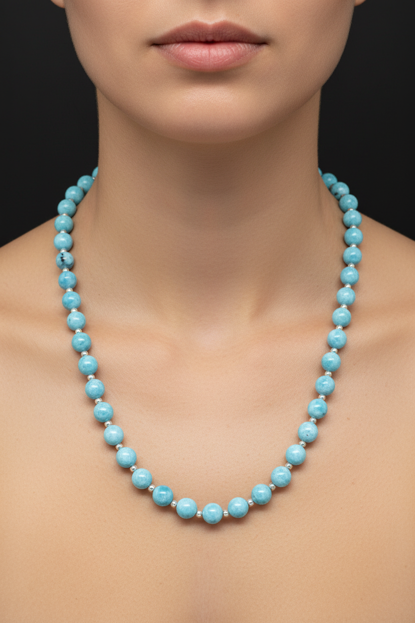 sky blue hemimorphite necklace from pixi daisy