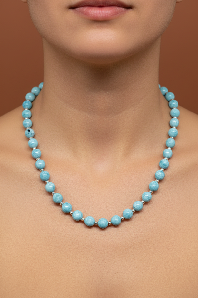 sky blue hemimorphite necklace from pixi daisy