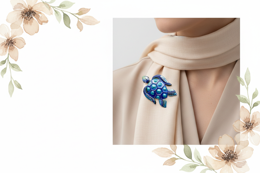 Miss Milly Magnetic Turtle brooch from Pixi Daisy