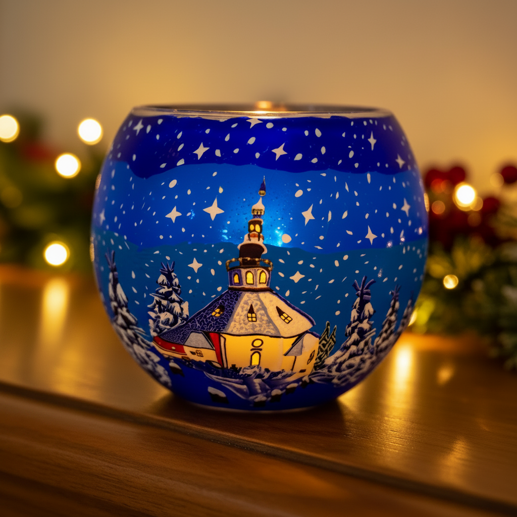 Xmas Stars Globe - Brightened and Vivid