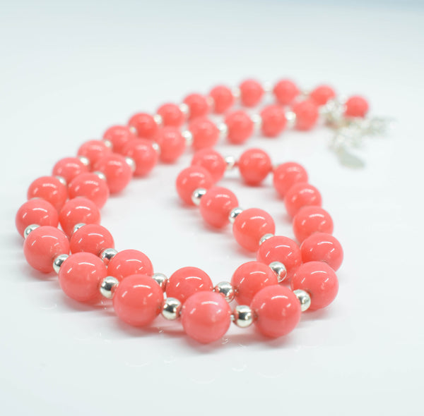 Handmade Coral Gemstone Necklace - Pixi Daisy
