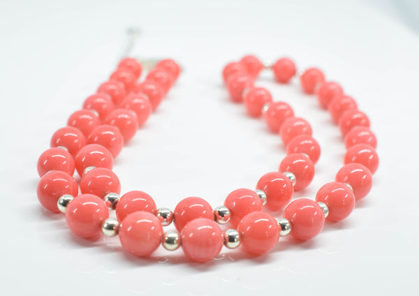 Handmade Coral Gemstone Necklace - Pixi Daisy