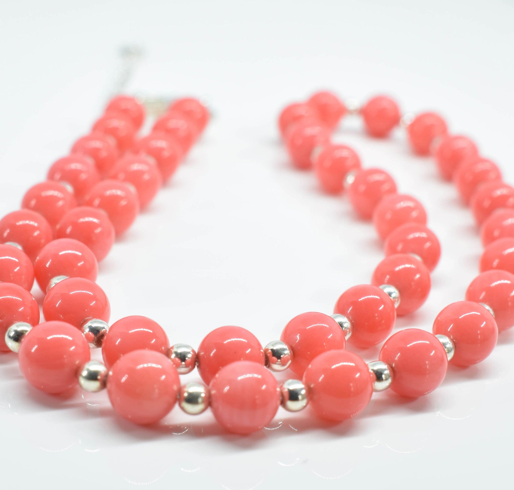 Handmade Coral Gemstone Necklace - Pixi Daisy