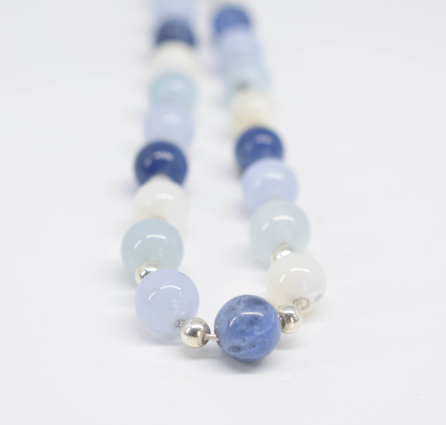 Handmade Mixed Blues Necklace - Pixi Daisy