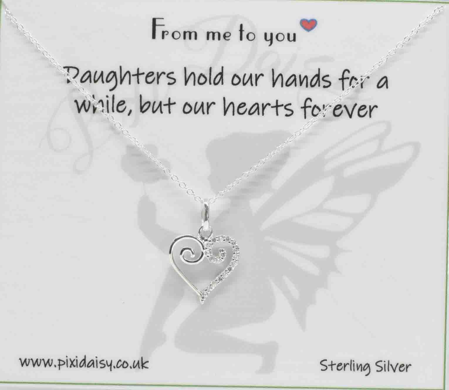 Daughters hold our hands sentiment necklace - Pixi daisy