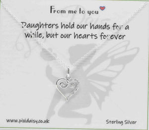 Daughters hold our hands sentiment necklace - Pixi daisy