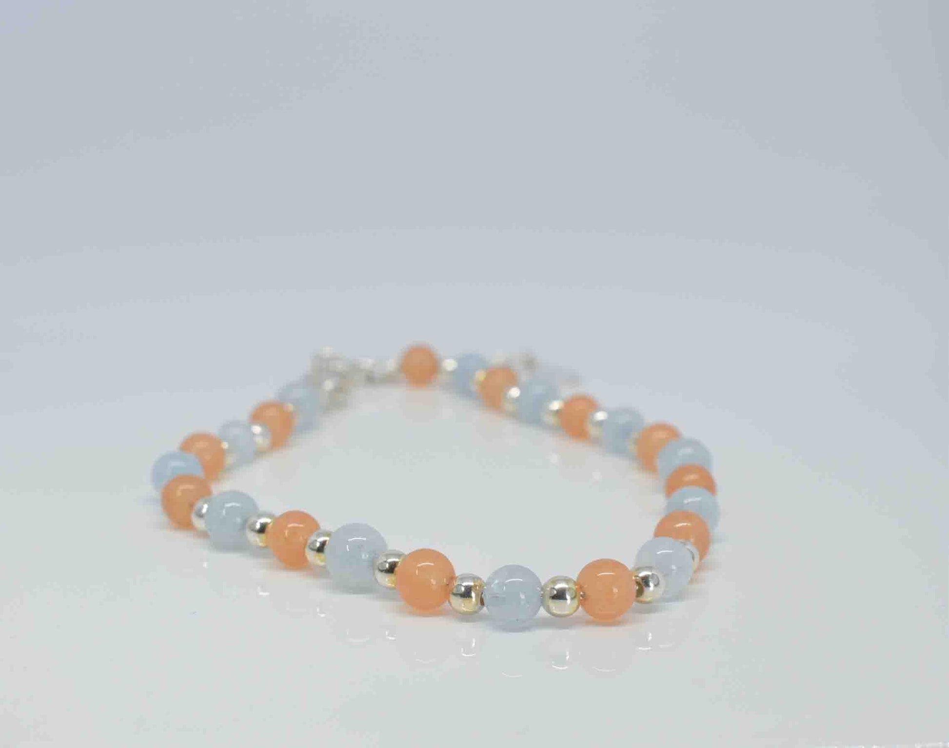 Handmade Aquamarine & Jade Bracelet _ Pixi Daisy