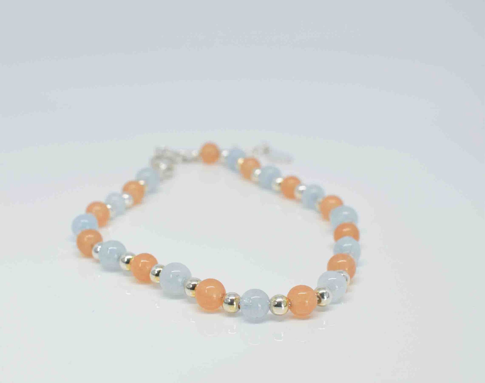 Handmade Aquamarine & Jade Bracelet _ Pixi Daisy