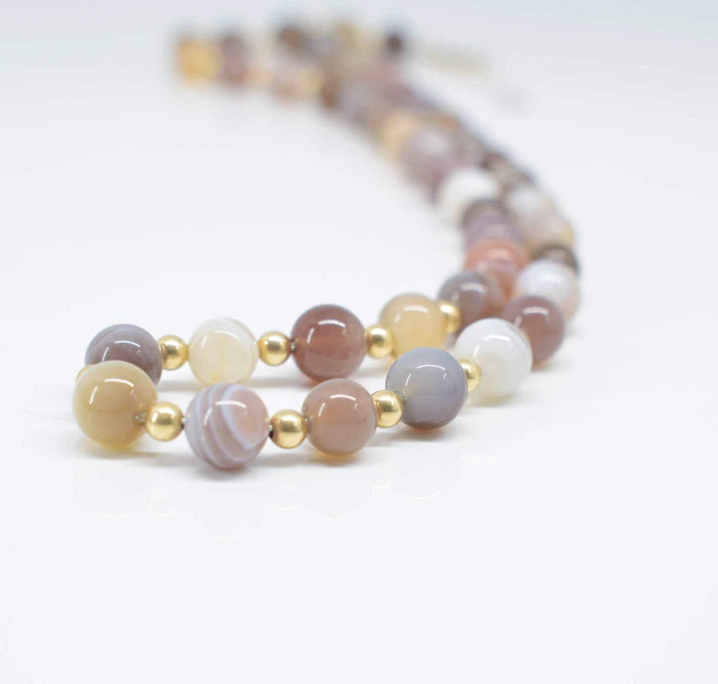 Handmade Botswana Agate Necklace - Pixi Daisy