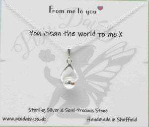 you mean the world to me sentiment necklace - Pixi daisy