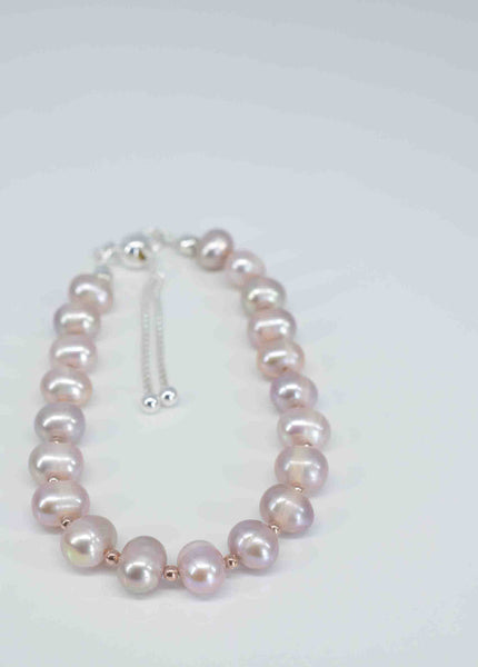 Handmade Pink Freshwater Pearl Semi Precious Bracelet