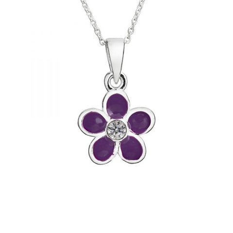 Children's Purple Flower Necklace - pixi-daisy