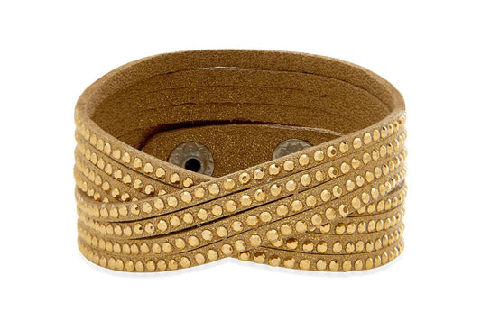 BoHo Betty Foxglove Gold 2 Wrap Bracelet - pixi-daisy
