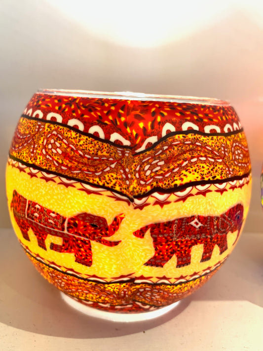 Elephants - Globe Tea Light Holder  - pixi-daisy