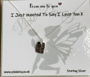 I Love You Sterling Silver Necklace - pixi-daisy