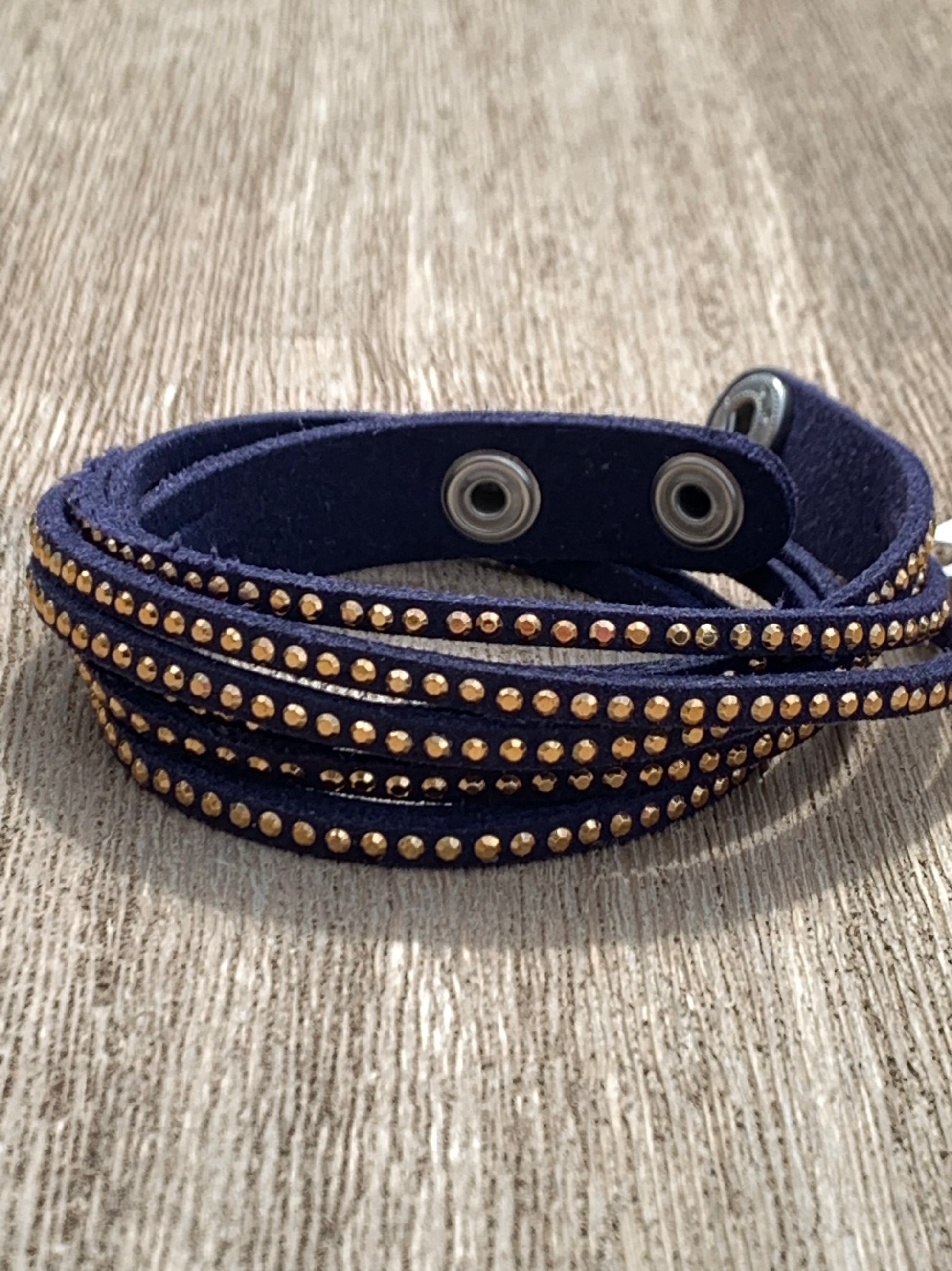 BoHo Betty Columbine Blue 2 Wrap Bracelet - pixi-daisy