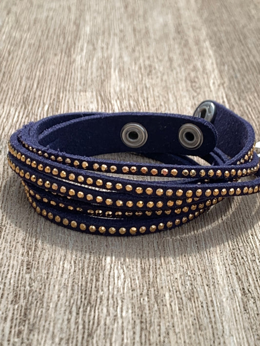 BoHo Betty Columbine Blue 2 Wrap Bracelet - pixi-daisy