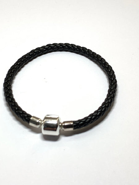 Black Leather Cord Bracelet - pixi-daisy