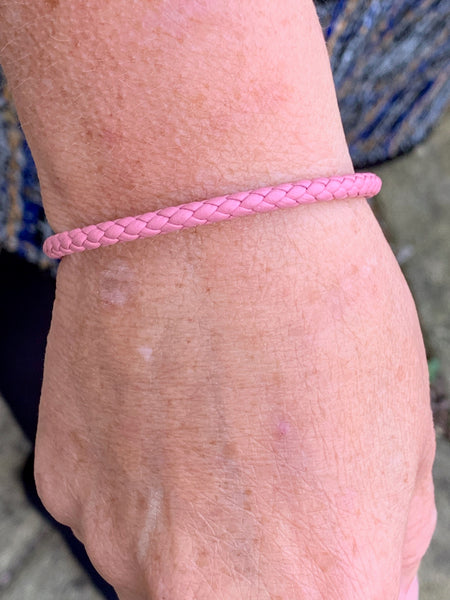 Pink Leather Cord Bracelet - pixi-daisy