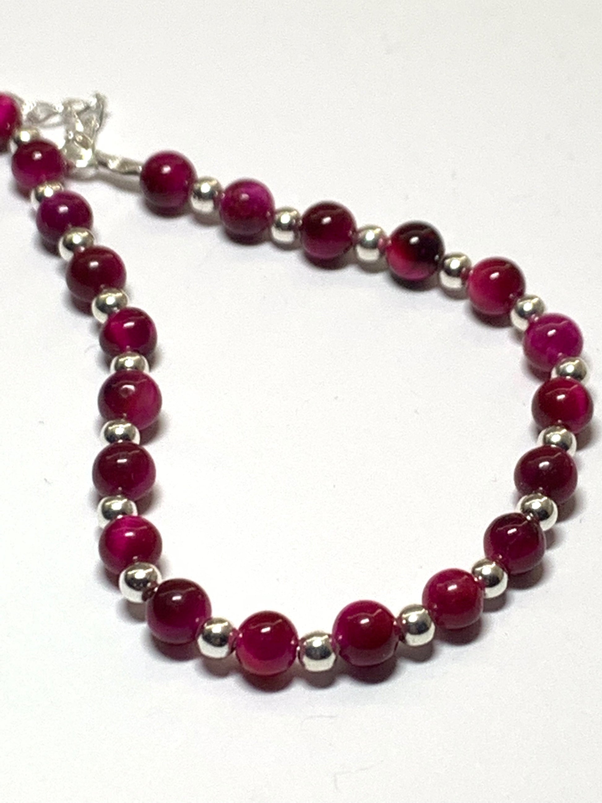 Handmade Pink Tigers Eye Bracelet - pixi-daisy
