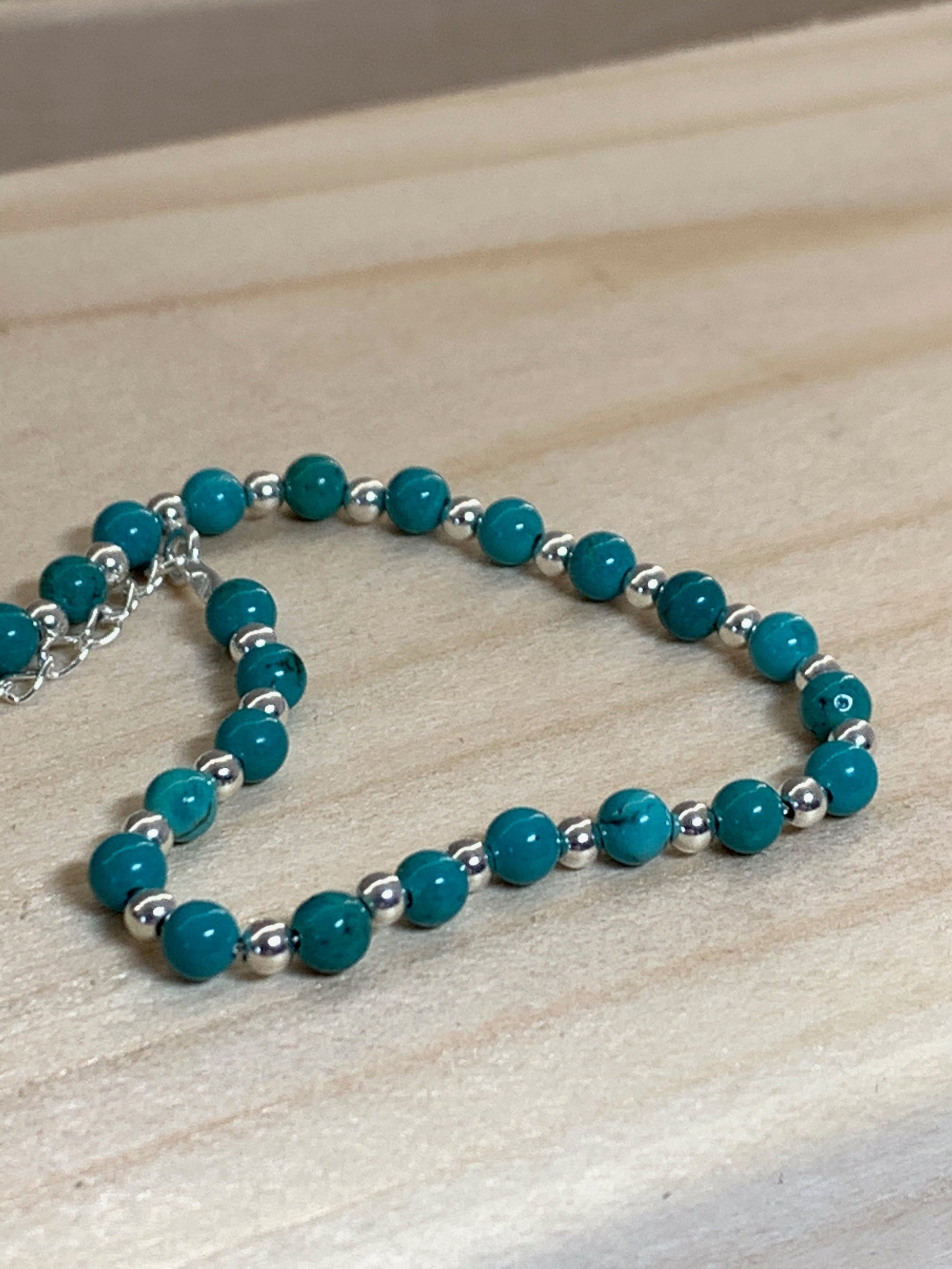 Handmade Turquoise Semi Precious Bracelet - pixi-daisy