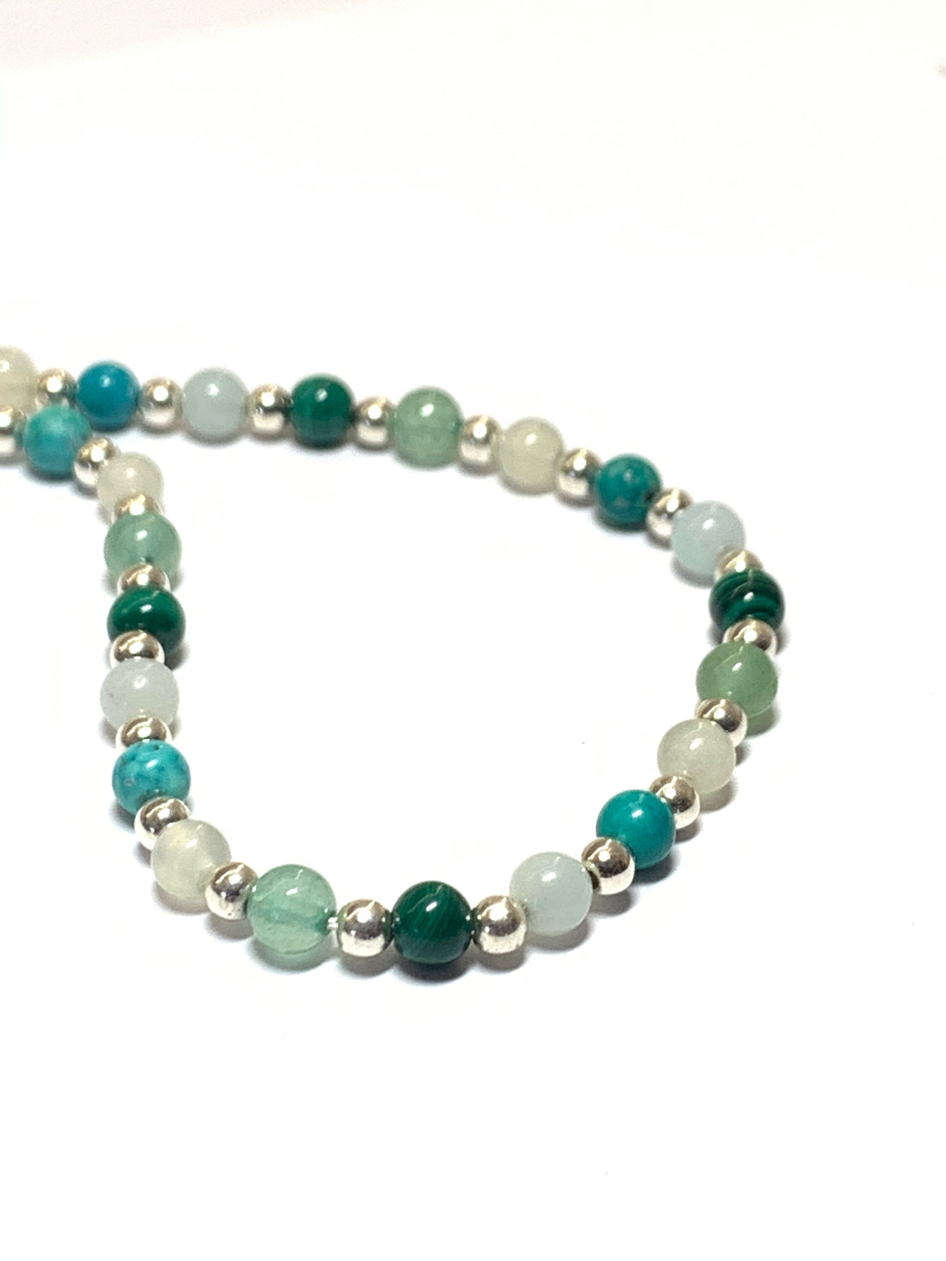 Handmade Shades of Green Semi Precious Bracelet - pixi-daisy