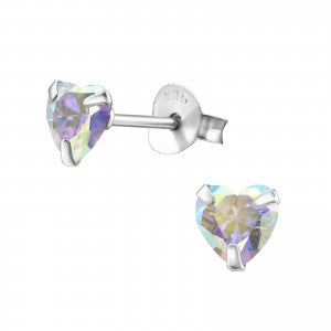 Crystal Heart Ear Studs from Pixi Daisy