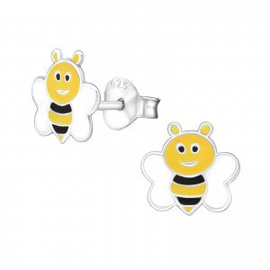 Bee Sterling Silver Ear Studs - pixi-daisy
