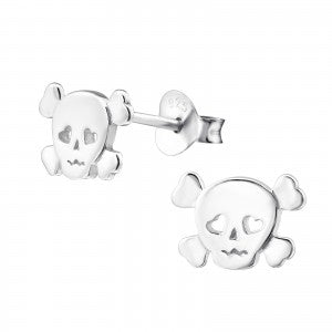 Skull Sterling Silver Ear Studs - pixi-daisy