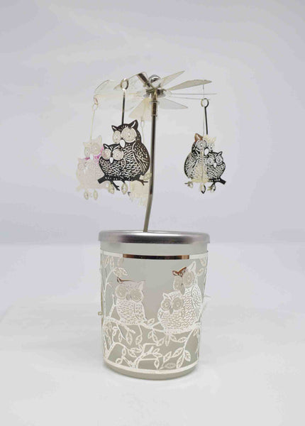 Double Owl Tea Light Carousel - Pixi Daisy
