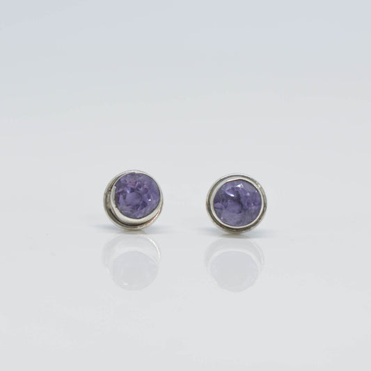 Amethyst Ear Studs - Pixi Daisy