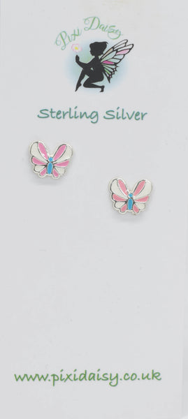 Colourful Butterfly Ear Studs - Pixi daisy