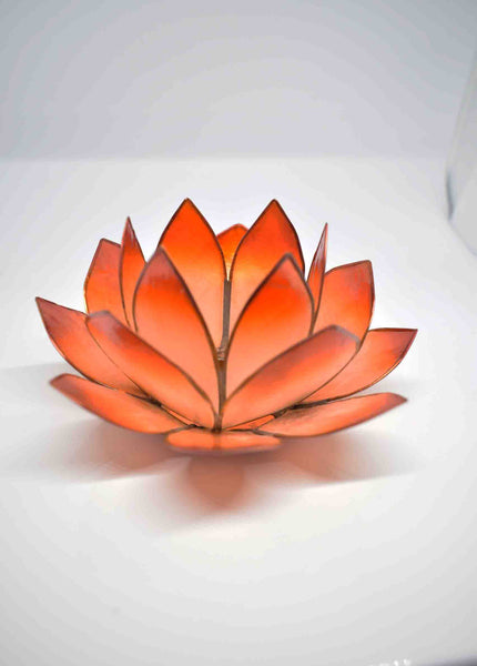 Copper Lotus Flower Tea Light Candle Holder - Pixi daisy