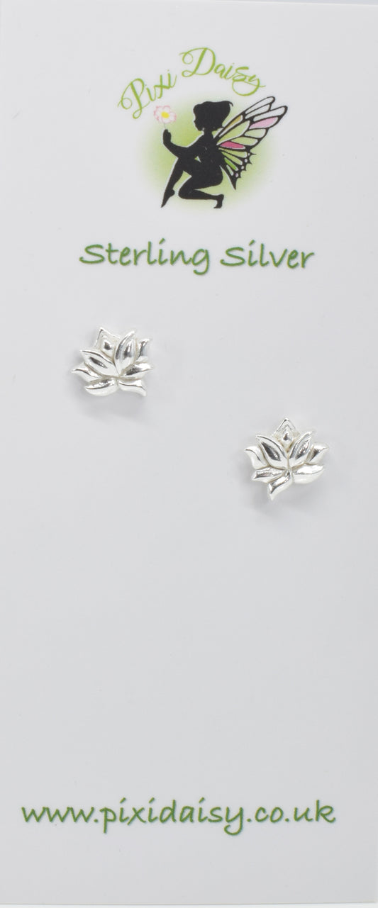 lotus flower ear studs - Pixi Daisy