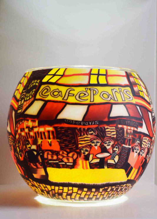 Cafe Paris Globe Tea Light Candle Holder - Pixi Daisy