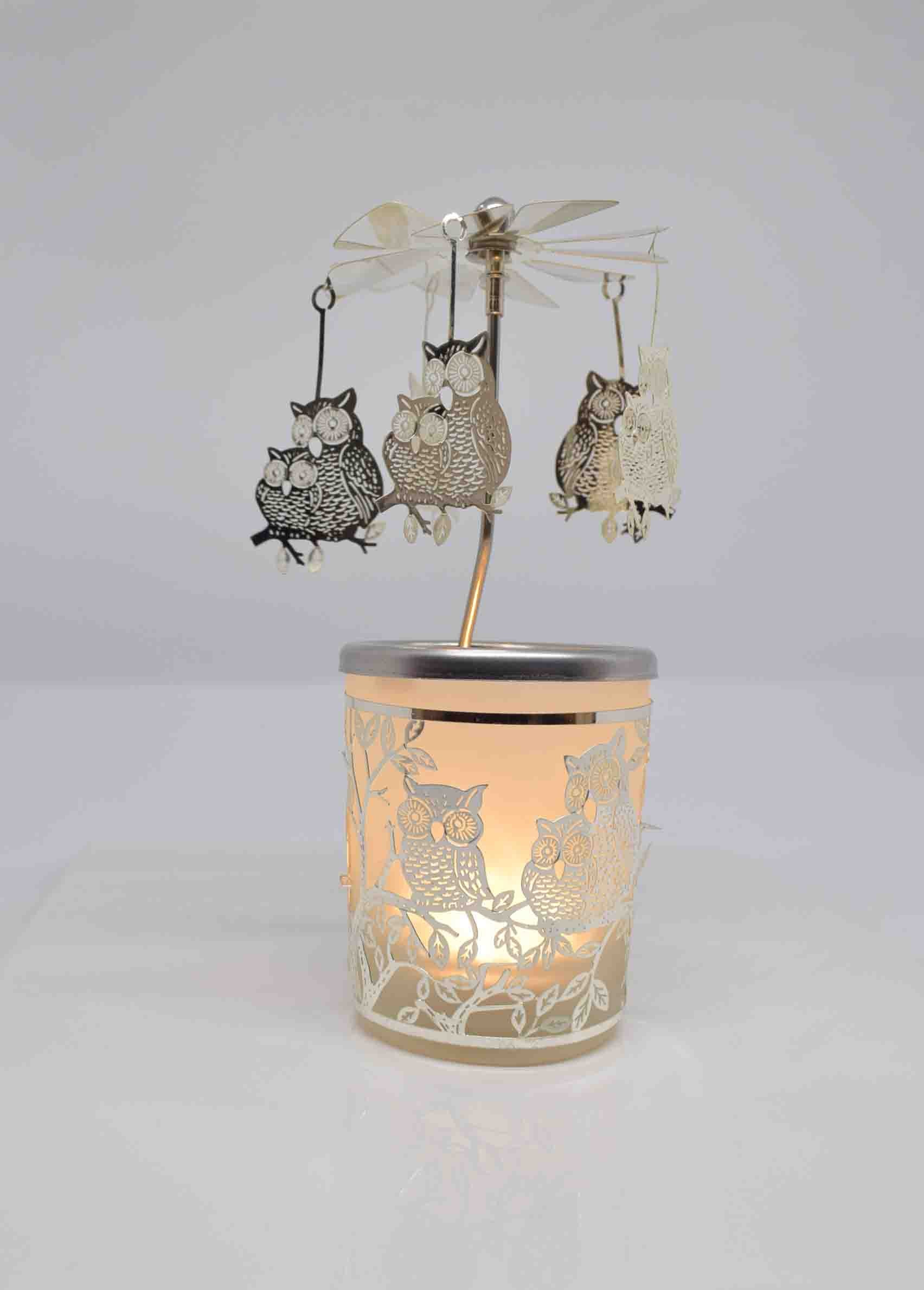Double Owl Tea Light Carousel - Pixi Daisy