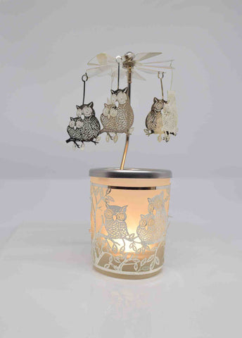 Double Owl Tea Light Carousel - Pixi Daisy