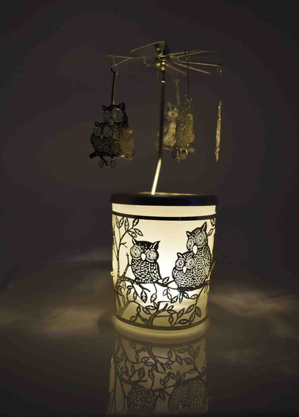 Double Owl Tealight Carousel - Pixi daisy