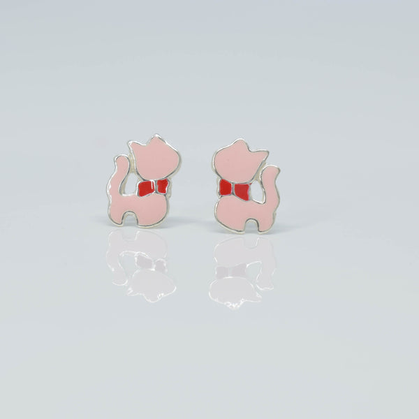Pink Cat ear Studs - Pixi daisy