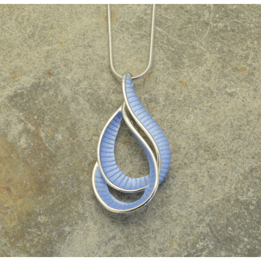 Miss Milly Denim Blue Teardrop Necklace from Pixi Daisy