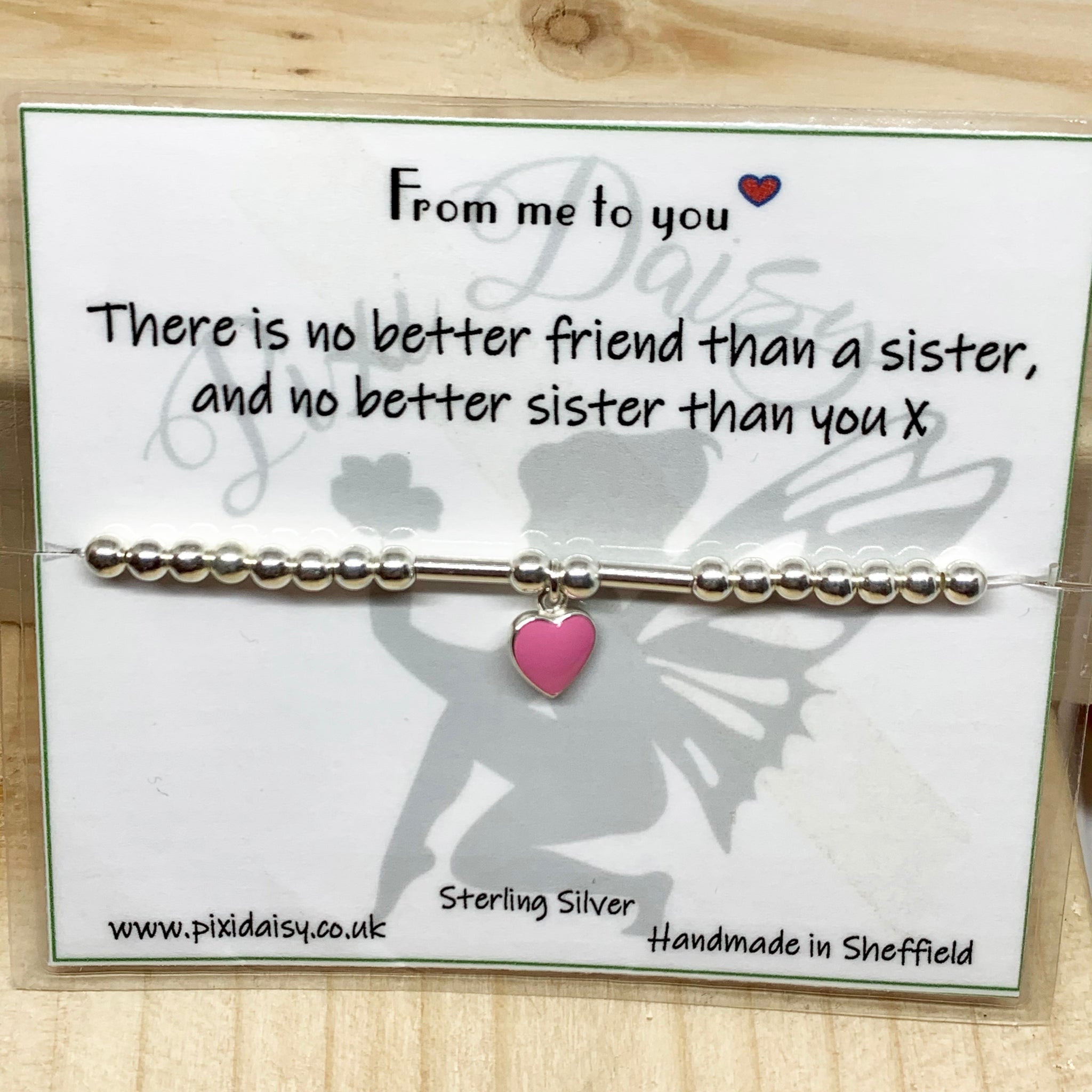 No Better Friend Then a Sister Sentiment Bracelet from Pixi Daisy